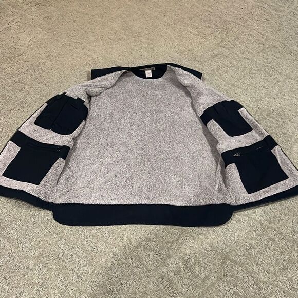 Duluth Trading Co Men’s Large Black with Interior Khaki Fleece Full Zip Hunting - Picture 11 of 11